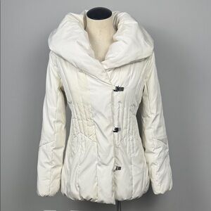 Marvin Richard’s Womens Elegant White Puffer Jacket Sz M Like New